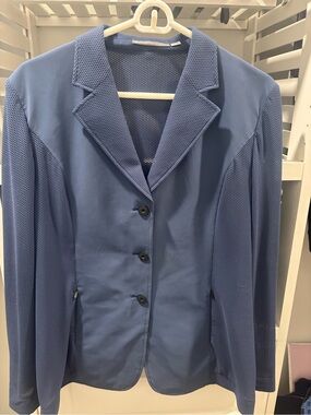 RJ Classics Blue Mesh Show Coat for Horseback Riding